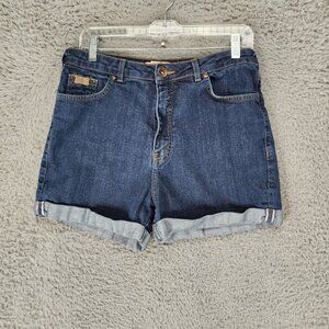 Original Denim Shorts Womens EU 42 US 10 Dark Wash High Rise Denim Jean